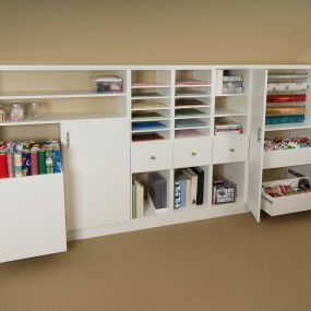 Elevate your craft room experience with Scherer Custom Closets.