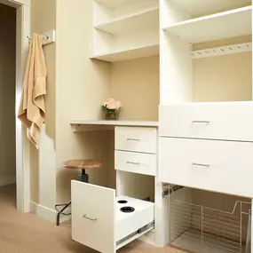At Scherer  Custom Closets, we’re happy to work with your builder or architect on slight alterations. We do it all the time.