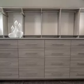 At Scherer Custom Closets, we provide the guidance and direction to “make it your own” with many styles to choose from, and space-savers like pull-out ironing boards and jewelry drawers.