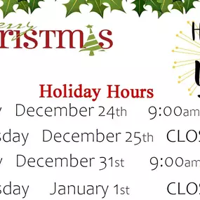 Office Holiday Hours