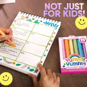 Pssst... hey parents... add a little fun to your workday with markers + highlighters from @weareooly! We love them for planners, calendars, and color-coded task tracking.