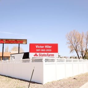 Outside sign for State Farm Agent Victor Hiler