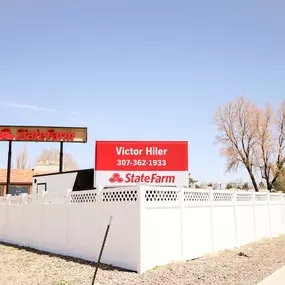 Outside sign for State Farm Agent Victor Hiler