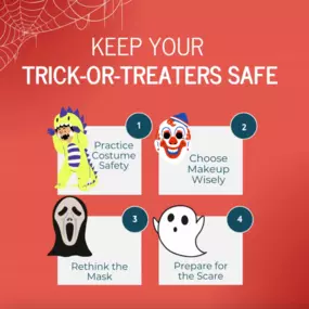 ???????? Halloween is tomorrow! Here are quick tips for a safe night: ensure costumes fit, use reflective tape, test spooky decor, choose hypoallergenic makeup, and skip masks for better vision. Have a fun and safe Halloween! ????✨