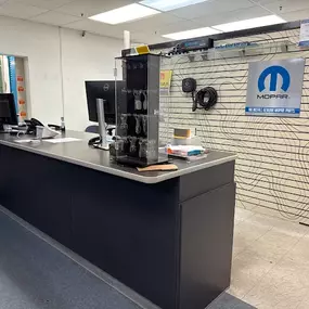 Interior Shot of The Sierra CDJR of Monrovia Parts Department Checkout Desk