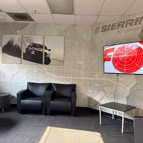 Interior Shot of The Sierra CDJR of Monrovia waiting area and lobby
