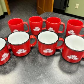 We have the cutest new coffee mugs just ready for company. Stop by!