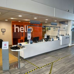 Reception area inside the Ford Service Centre Northwich