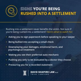 Unfortunately, drunk driving accidents happen every day. If the insurance company’s offer was unfair or the other party’s insurance company is being difficult, you need professional representation.
Shapiro Law Team attorneys will assess your injuries and property damages, then seek maximum compensation. We’ll fight on your behalf to secure the compensation you deserve. Best of all, you pay nothing unless we win your case.