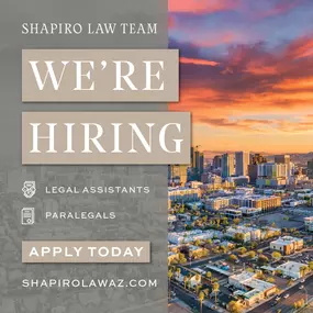 Our team is expanding! ???? We're looking for awesome candidates to join us. 
We're hiring: 
✅ Legal Assistants
✅ Paralegals
Visit shapirolawaz.com/careers to apply.