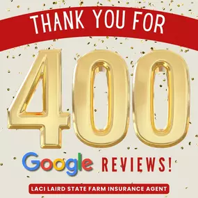 Thank you for 400 Google Reviews!