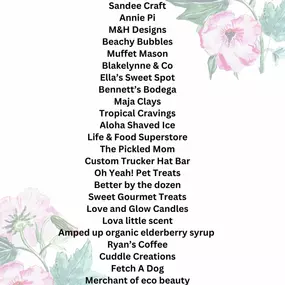 It’s our last market of the season and you do NOT want to miss this one because we are featuring some of the community’s best kept secrets!
So make sure to come on down this Saturday (5.18) from
10 until 2 and check us out and snag some yummy treats and cute shopping finds!
Ohhh, and bring the kiddos too because we are a family (and furbaby to) friendly market