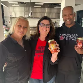 Julie @ Muriel’s Place with Becky and Will Green. Muriel’s Place is GREAT and the pizza and salsa are delicious! Thank you for the love you pour into the community to empower youth and families through mentoring, leadership development, and social entrepreneurship.