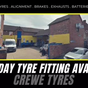 CREWE TYRE & EXHAUST LIMITED - SAME DAY TYRE FITTING