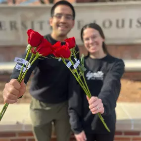 We partnered with @ignitetheville yesterday to hand out roses and spread some love to students at the @universityoflouisville! This is an amazing organization, check them out!