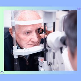 Man Receiving an Eye Exam From Michigan Eye Institute