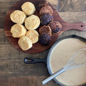 Biscuits sausage and gravy!