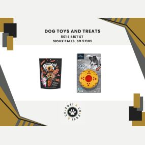 dog toys and treats