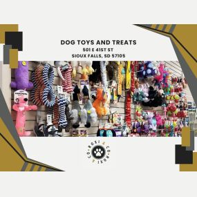 dog toys and treats