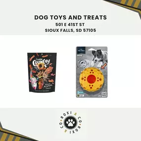 dog toys and treats