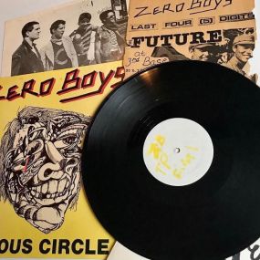 Test pressing of the original pressing of the Zero Boys album on Nimrod Records.