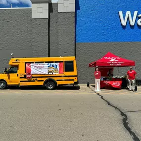 The first day of Stuff the Bus was a success! Thank you to everyone who showed up on Thursday. We will be at the Neenah Walmart again today from 2-7. Stop by and get a quote from us and we will donate a backpack in your name. Also, a big thank you to NBC 26 and Fox 11 for covering the event. Click the links to see what Stuff the Bus is all about.