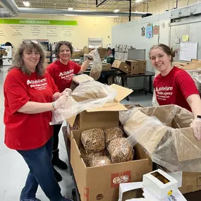 Last week you may have noticed a few of our staff missing on a couple of days! That is because we spent some time volunteering at St. Joseph's Food Program! We are proud to support our community and make a positive impact together. ????????