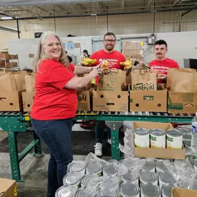 Last week you may have noticed a few of our staff missing on a couple of days! That is because we spent some time volunteering at St. Joseph's Food Program! We are proud to support our community and make a positive impact together. ????????