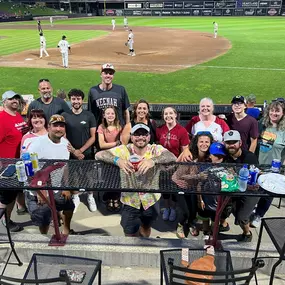 Dave Mader State Farm Insurance team out supporting their baseball team. Neenah, WI