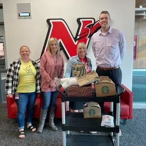 I had the honor of visiting Neenah High last week to brighten their day with coffee and Manderfield's Home Bakery treats! Thank you to the teachers and staff all around our community. You are appreciated!