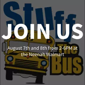 Join us in making a difference in our community by donating school supplies to help students start the upcoming school year with all the tools they need for success. ????✏️

Drop by the Neenah Walmart between 2pm and 6pm and show your support by filling up our bus with brand-new notebooks, pencils, backpacks, and more. Every contribution counts, no matter how big or small! ????????️