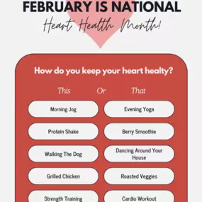 Heart Health Bingo! How many boxes can you check off this month? From adding veggies to your plate to getting extra steps in, every small change helps your heart stay strong and healthy.