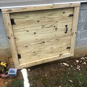 We bult this door to keep rats out of a house in Irmo, South Carolina, At Wild Shield we make sure that animals are gone and any entry holes are sealed so you don’t have to worry about them getting back in.