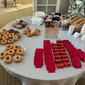 We are excited to host, coffee, and donuts at the grand reserve community in Jacksonville!