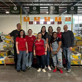 We had an amazing time today helping to sort out meals at Feeding Northeast Florida. As a group we moved over 5750 pounds of food.