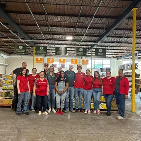We had an amazing time today helping to sort out meals Feeding Northeast Florida. As a group we moved over 5750 pounds of food.