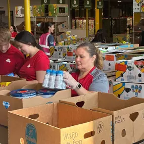 We had an amazing time today helping to sort out meals Feeding Northeast Florida. As a group we moved over 5750 pounds of food.