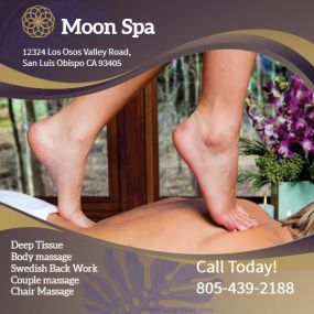 Well trained masseuses use feet in several way to knead the tissues on the patients back. 
The masseuse varies pressure of her/his feet by using props such as bars that help to control the process.