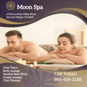 A couple's massage is just like any other massage service, 
but you and your partner receive the massage at the same time, 
on separate tables, and by two different massage therapists. 
The massage is generally offered in a private room on side-by-side massage tables.