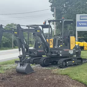 Volvo ECR250 compact excavator outside Chadwick-BaRoss