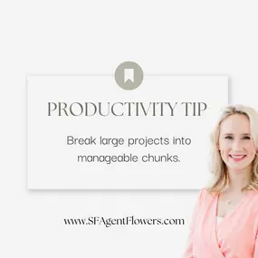 This doesn't just apply to projects in the office, but even your household projects like cleaning the house.

This is a great way to see progress and feel less like drowning and more like swimming!