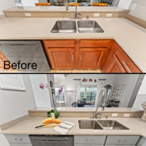 before and after cabinet refacing in Cohasset