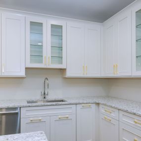 Kitchen after cabinet painting in Pembroke, MA