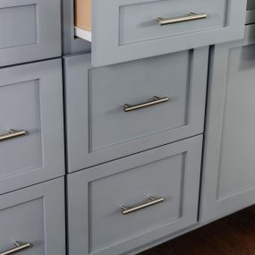 cabinet refacing with top drawer open