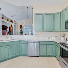 Basil kitchen cabinets after cabinet refacing