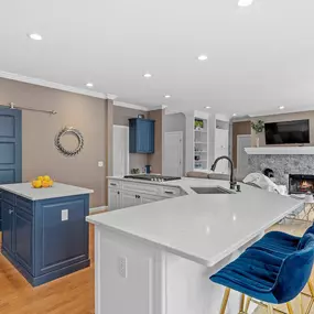 Updated kitchen after cabinet painting in Pembroke