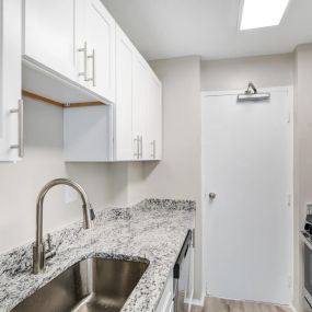 Kitchen with granite countertops