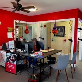 Halloween at Caleb Hanke's State Farm inusrance agent's office!