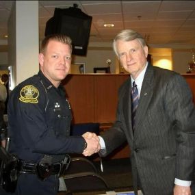 To mark National Police Week, we would like to recognize our agent Brian Brakefield, and his service with the Clayton County Police Department, Clayton County, GA. He is pictured here in 2004 with former Georgia Governor Zell Miller. Brian was 24 years old when he joined the department in April of 2000. During his five years with the department, he was the honor graduate of Clayton Regional Law Enforcement Academy and a Field Training Officer. Thank you to all of our men and women in blue. We su