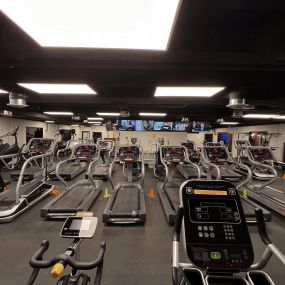 Cardio equipment at Club Loveland at the Orchards